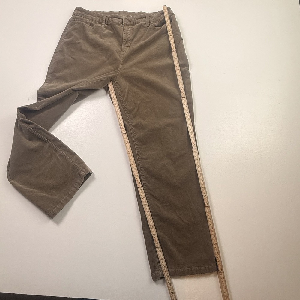 Croft & Barrow Woman's Plus Size 16 Short Brown Smooth Corduroy Pants Straight‎ - Picture 7 of 9